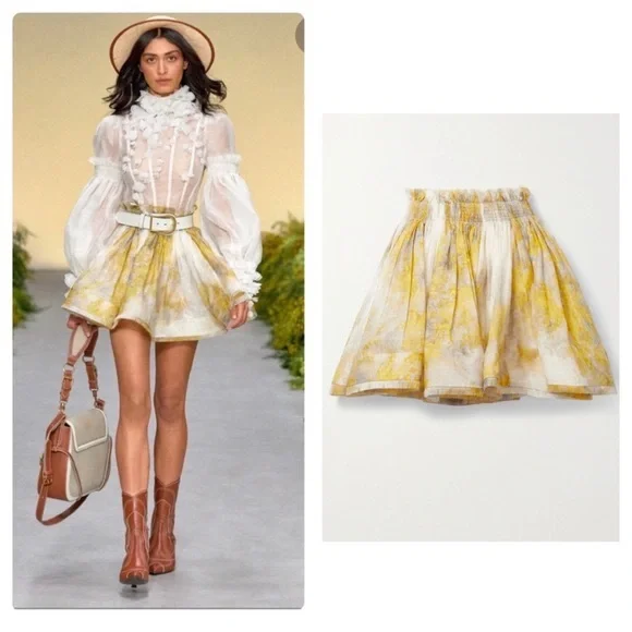 Zimmermann yellow skirt hot sale